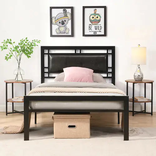 Twin Size Metal Bed Sturdy System Metal Bed Frame.