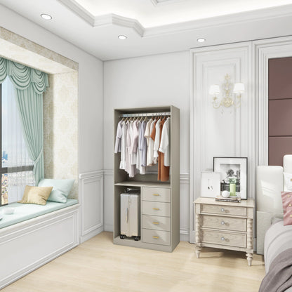 Grey Closet Organizer.