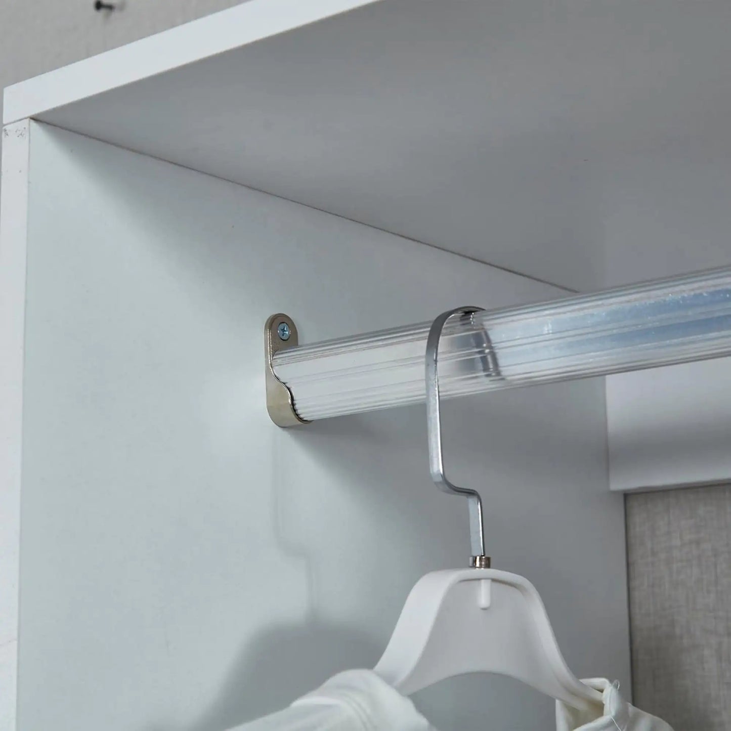 Grey Closet Organizer.